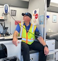 employee at blood drive 1