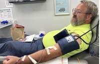 employee at blood drive 2