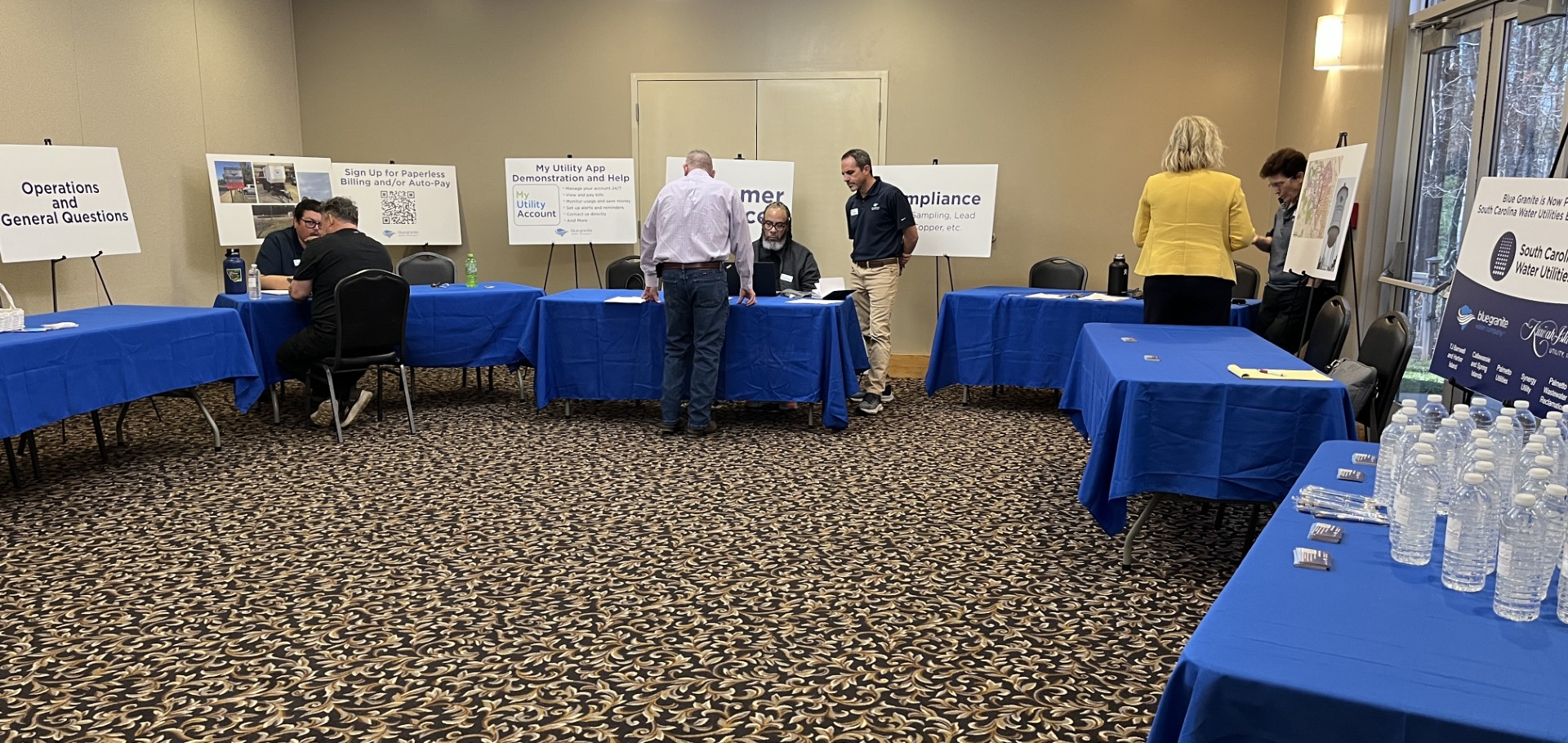 blue granite drop in lexington the room