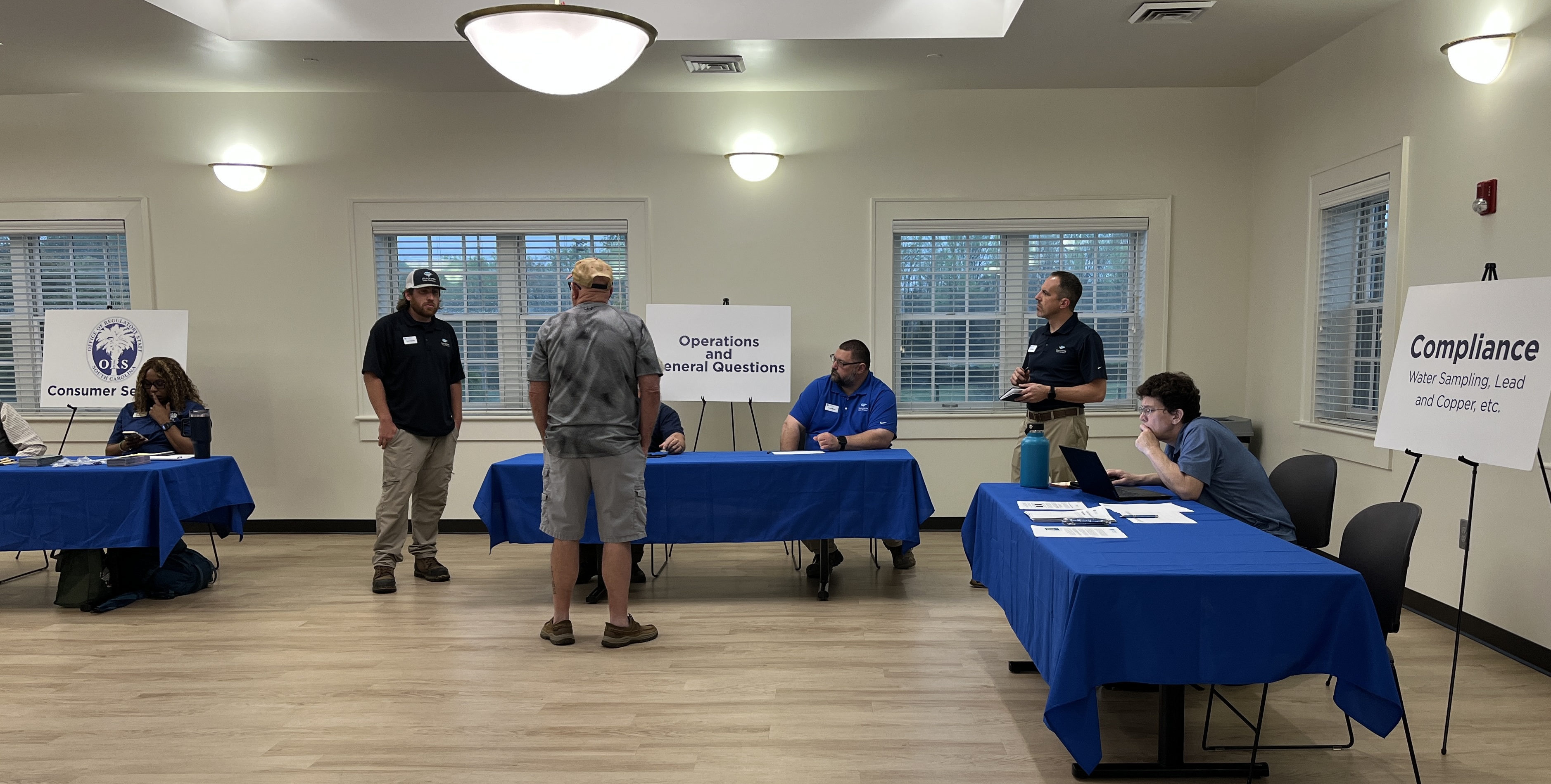 blue granite drop in rock hill takisha waller, zack fitzgerald, customer, shane moore, adam James, sara edwards