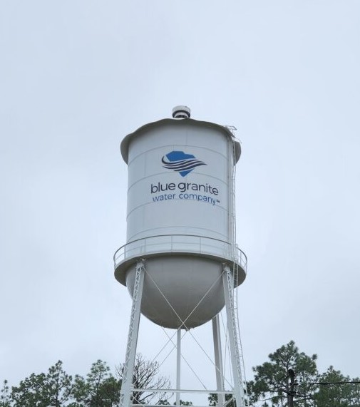 Hidden Valley Water Tower blue granite lexington county