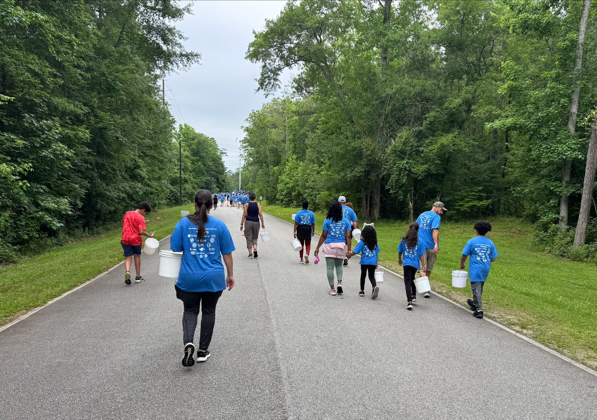 walk for water in columbia backs of heads